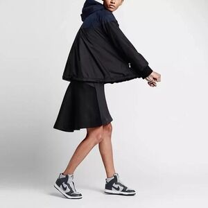 NEW! NIKE NIKELAB x SACAI WOOL SKIRT SIZE XXS NAVY BLUE   D122